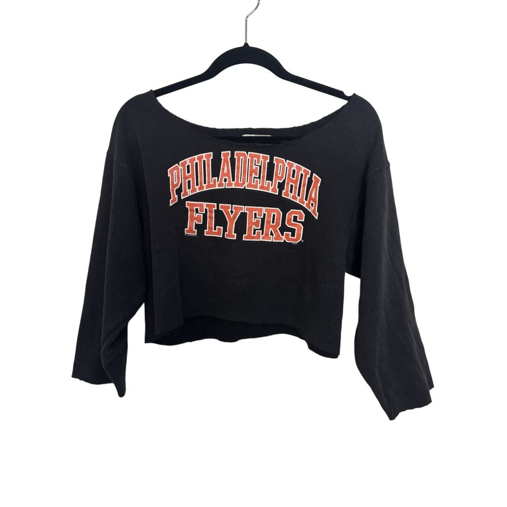 Furst of a Kind Reworked Philadelphia Flyers Cropped Sweatshirt S/M VTG NHL